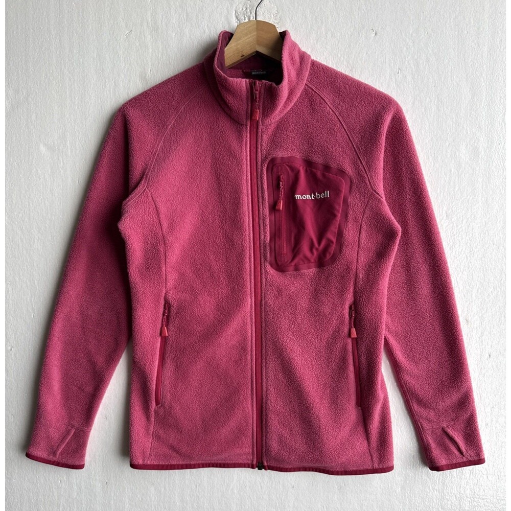 Montbell Climaplus 100 Fleece Full Zip Jacket Rose Pink Girl’s Medium Winterwear
